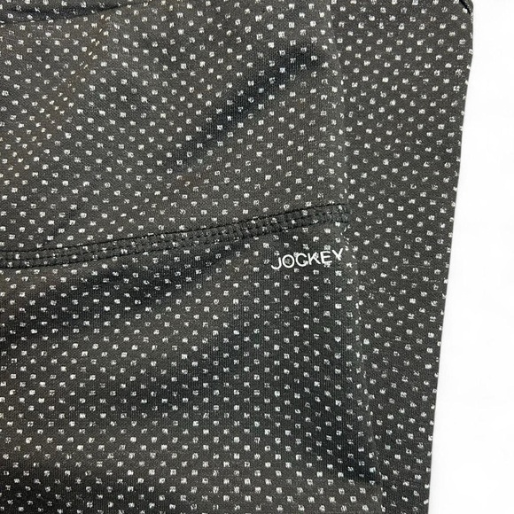 Jockey-  Capri Leggings-  M Black /Gray / Floral Cutout on leg - Picture 3 of 8